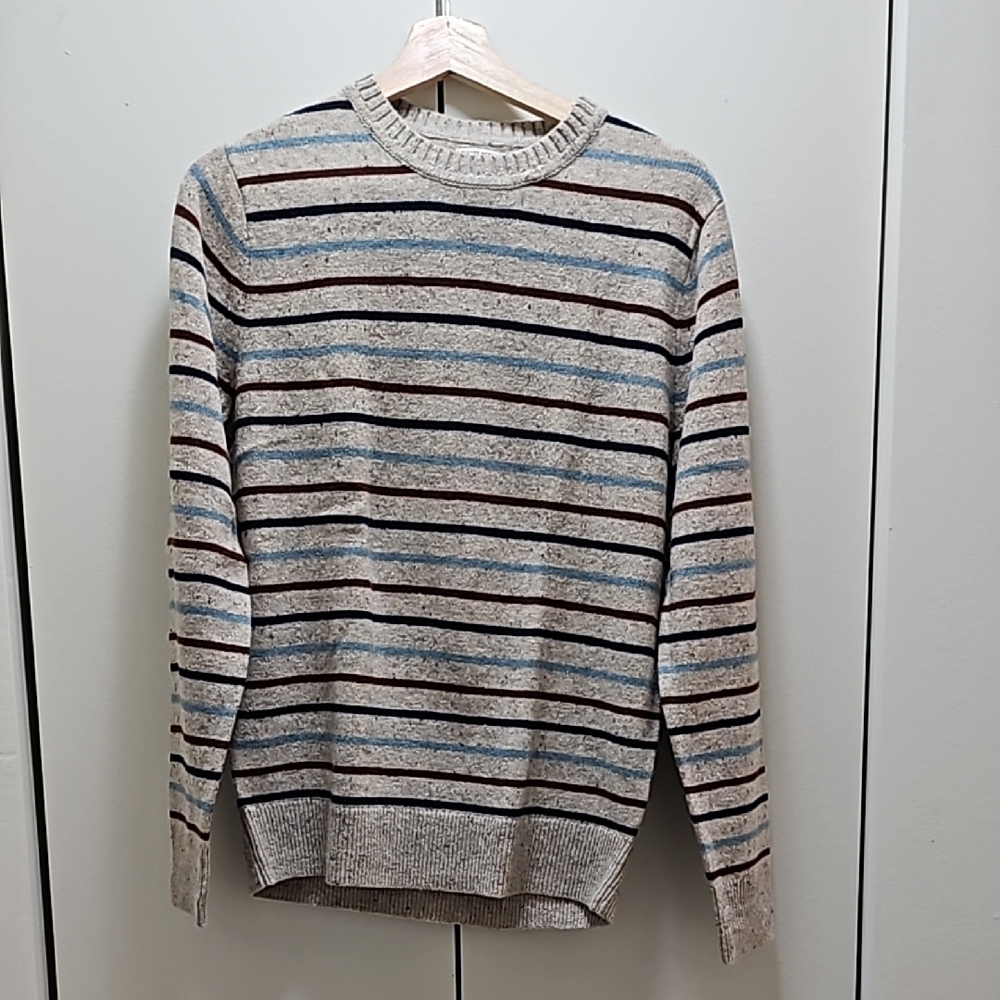 J. Crew Rugged Merino Striped Sweater - Small